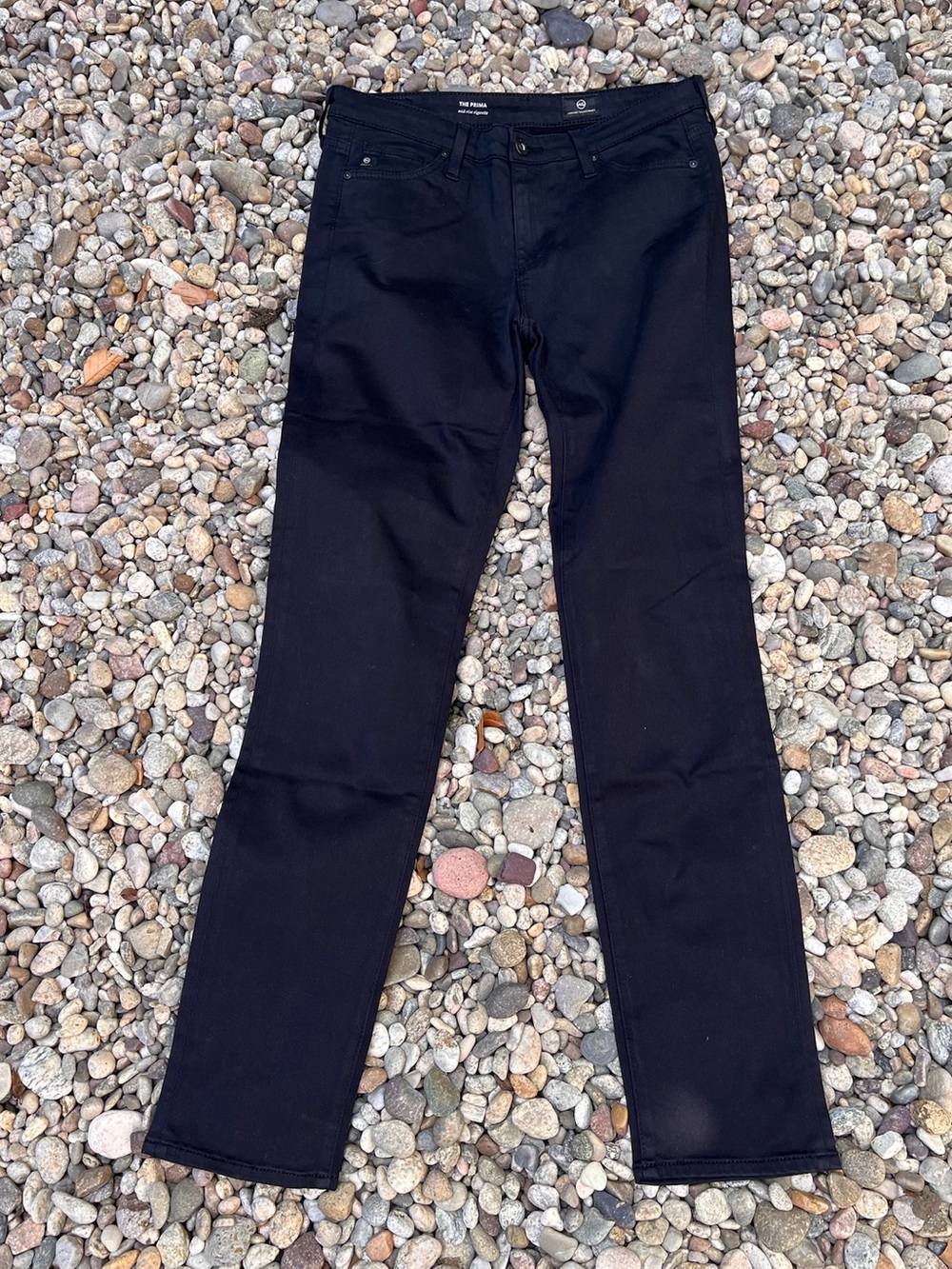 AG Adriano Goldschmied "The Prima mid-rise cigarette" sateen jeans - Size 27R